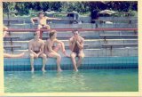 На купалище в Границе - сын нач.столовой, чешская девушка, я, на заднем плане сын комбрига Столяра